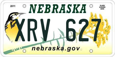 NE license plate XRV627