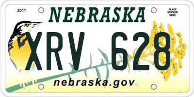 NE license plate XRV628