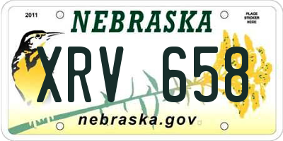 NE license plate XRV658