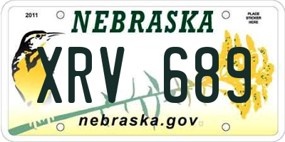 NE license plate XRV689