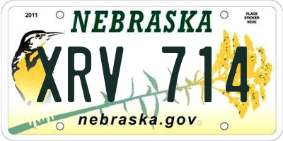 NE license plate XRV714