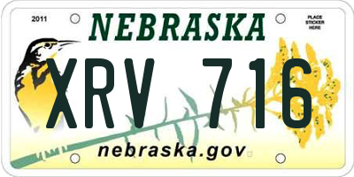 NE license plate XRV716