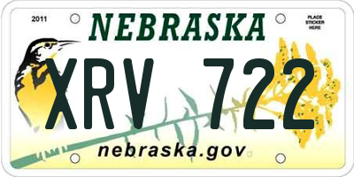 NE license plate XRV722