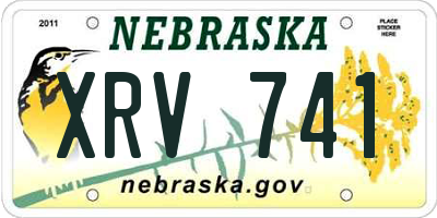 NE license plate XRV741