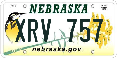 NE license plate XRV757