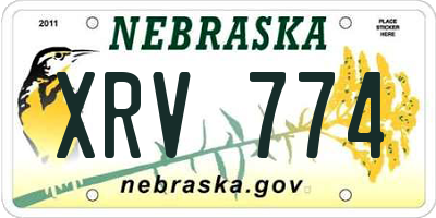 NE license plate XRV774