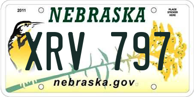 NE license plate XRV797