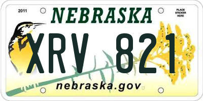 NE license plate XRV821