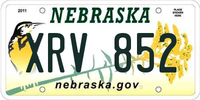 NE license plate XRV852