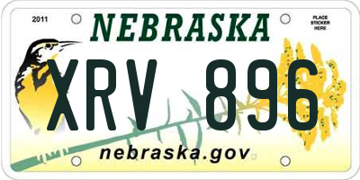 NE license plate XRV896