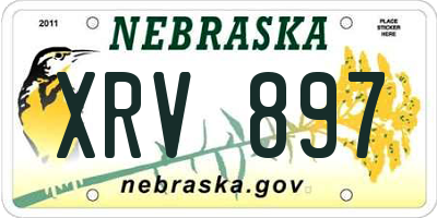 NE license plate XRV897