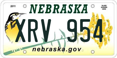 NE license plate XRV954