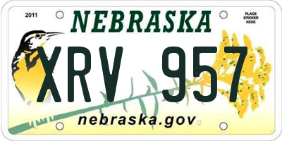 NE license plate XRV957