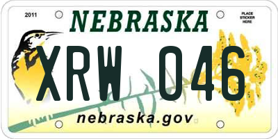 NE license plate XRW046