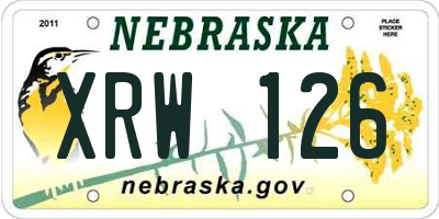 NE license plate XRW126