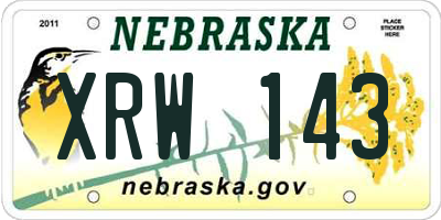 NE license plate XRW143