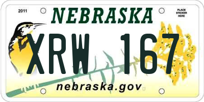 NE license plate XRW167