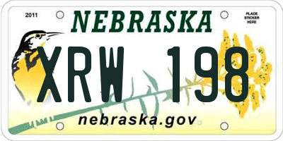 NE license plate XRW198