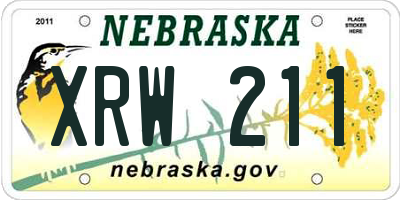 NE license plate XRW211