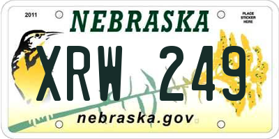 NE license plate XRW249