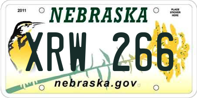 NE license plate XRW266