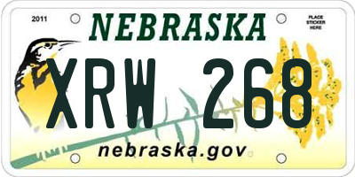 NE license plate XRW268