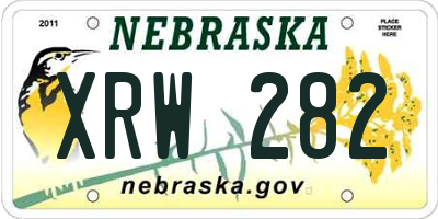 NE license plate XRW282