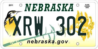 NE license plate XRW302