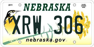 NE license plate XRW306