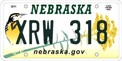 NE license plate XRW318