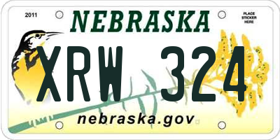 NE license plate XRW324