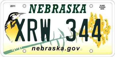 NE license plate XRW344