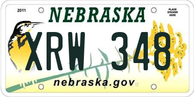 NE license plate XRW348