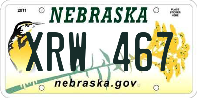 NE license plate XRW467