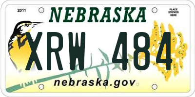 NE license plate XRW484