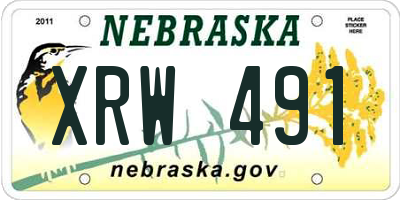 NE license plate XRW491
