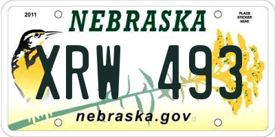 NE license plate XRW493