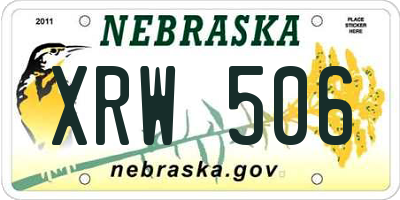 NE license plate XRW506