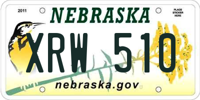 NE license plate XRW510