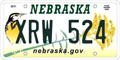 NE license plate XRW524
