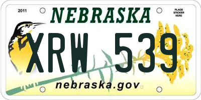NE license plate XRW539