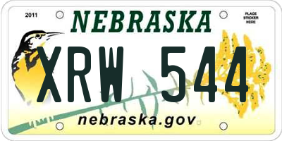 NE license plate XRW544