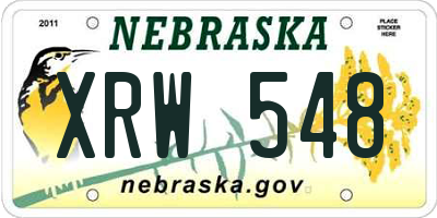 NE license plate XRW548