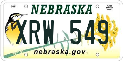 NE license plate XRW549