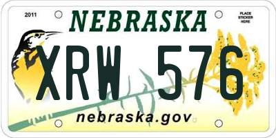 NE license plate XRW576