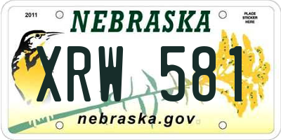 NE license plate XRW581