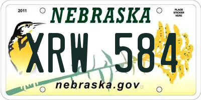 NE license plate XRW584