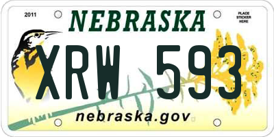 NE license plate XRW593