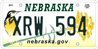 NE license plate XRW594