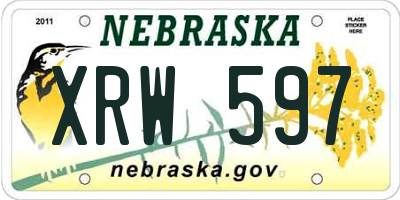 NE license plate XRW597